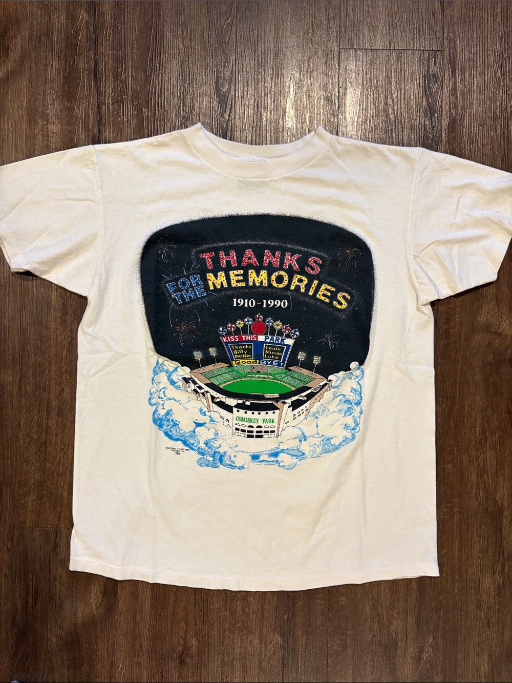 1990 Chicago White Sox "Comiskey Park Goodbye" men’s large t- shirt